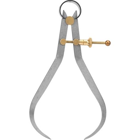 Pied à coulisse extérieur à ressort Boomerang avec jauge de marquage à raccord en cuivre (190 mm)
