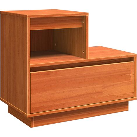 Maison Exclusive - Armadio da Notte con cassetto Marrone cerato 60 x 34 x 51 cm