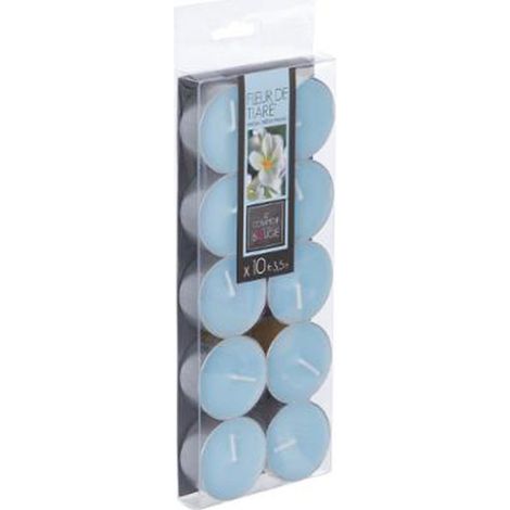 Lot de 10 Bougies Chauffe-Plat Parfumées 3,7cm Tiaré (1/2)