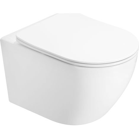 Mexen Lena WC senza bordi con tavoletta slim a chiusura rallentata, duroplast, bianco lucido - 3022L4000 (1/2)