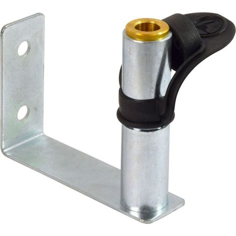 Support En Équerre Pour Gyrophare - 1 Pièce - Ø24 Mm Acier Galvanisé - Déport 105 Mm - Hauteur 100 Mm - Connexion Din Femelle Ø12 Mm