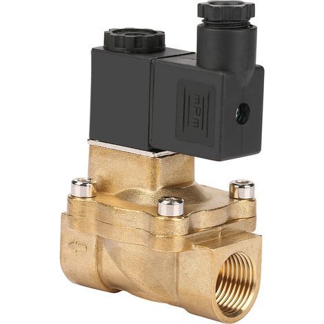 Pilotgesteuertes Magnetventil 2/2 G1/2 für Luft, Wasser, Öl – 24 V DC-Steuerung (1/5)