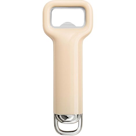 Robuster, flacher Flaschenöffner aus Edelstahl – tragbar und zum Aufhängen geeignet für Bar, Küche und Restaurant – beiges Design (1/5)
