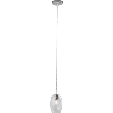 Suspension ronde Talisker en verre cristal E14 IP20 - Lustre à lumière directe en verre fait main pour l'intérieur - Groupe Rossini (1/5)