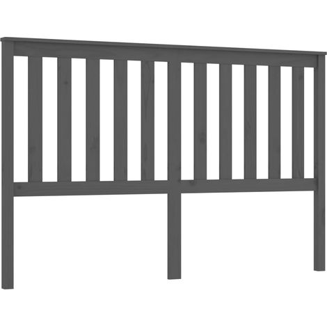 Maison Exclusive - Testiera per Letto Grigia 166x6x101cm in Legno Massello di Pino (1/5)