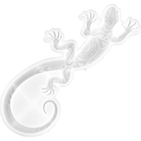 Moule en résine en forme de gecko 3D pour décoration murale DIY, moule en silicone à faire soi-même-20X9cm (1/2)