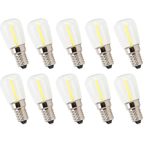 Lot de 10 mini ampoules LED à filament long E14 haute luminosité 1,5 W AC230 V (1/5)