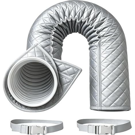 Gaine isolante pour tuyau climatiseur portable 150x52 cm - Argentée (1/5)