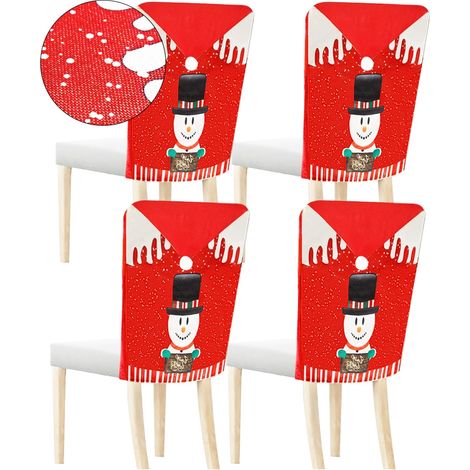 Housse de chaise de Noël, adaptée à toutes les housses de meubles de chaise