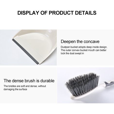 Ensemble de nettoyage comprenant mini balai et pelle, petite brosse et pelle à poussière, outil de nettoyage ménager (1/5)