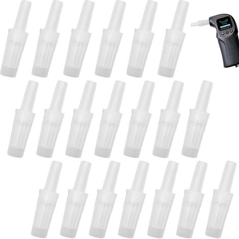 20 Pièces Embouts pour Alcootest, Embout Buccal Ethylotest, Embouchures Jetables, Compatible, Recyclable, Hygienique, Vinyle, Pour AT818/65S Et Autres Ethylotests (1/5)