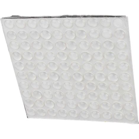 100 patins de porte et de meubles auto-adhésifs en silicone, demi-cercles, 8 x 2,5 mm (1/5)