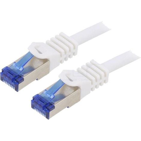 Cordon de raccordement S-FTP Cat.6a blanc - 1.5m