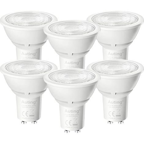 GU10 LED Lampen, 6 Stück 2W (ersetzt 40W Lampe), 360LM, Reflektor LED Spots mit 3000K Warmweiß Licht, 38° Abstrahlwinkel, Nicht Dimmbar, Energieeffizienzklasse A (1/5)