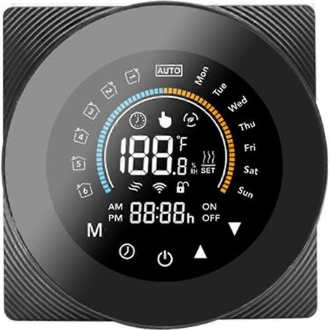 Thermostat intelligent Tuya Smart Life pour chaudière à gaz/eau, noir. (1/5)
