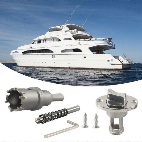 Quincaillerie pour bouchon de vidange de bateau/yacht/garboard marin, trou fileté de 1 pouce (1/4)