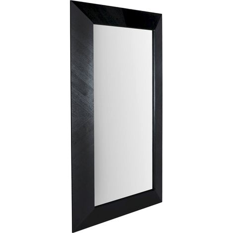 Miroir mural minimaliste en bois de frêne noir et mdf élégant - Noir bois de frêne foncé (1/4)