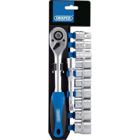 Draper 12-Piece 1/2" Square Drive Metric Socket and Ratchet Set (Model 16374) (1/5)
