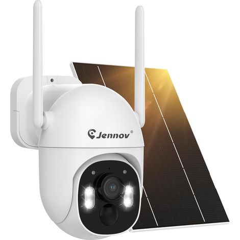 Caméra Surveillance WiFi Exterieure sans Fil, 5MP Complémentaire pour Système, 360° PTZ, Vision Nocturne Couleur, Détection PIR, Audio Bidirectionnel, sans Abonnement (1/5)