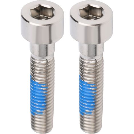 2 pièces Boulons de Potence M6x30mm pour Vélo de Montagne et Route, Vis de Cale de Direction Argentées (1/5)