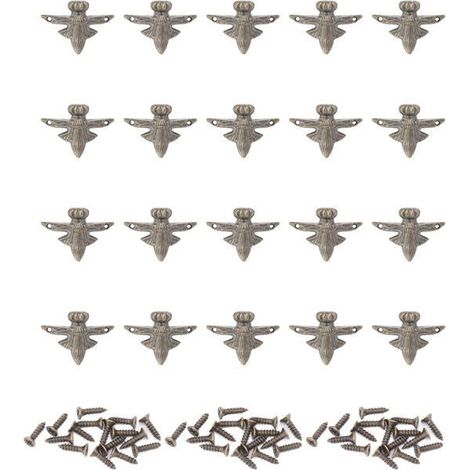 Lot de 20 pieds de boîte vintage – Alliage de zinc durable – Design rétro élégant (1/5)