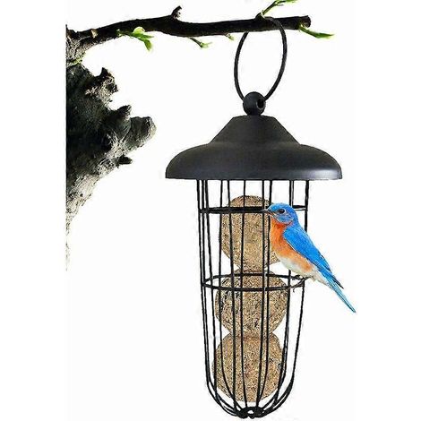 Houder voor mezenvoerpellets, voerdispenser voor vogels, voederstation voor mezenpellets zonder ophangnet (1/5)
