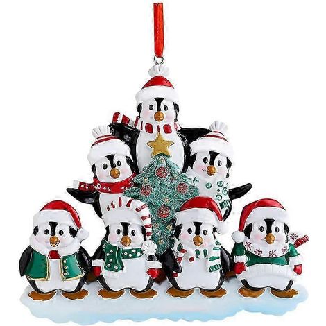 Décoration de Noël Pingouins Famille Boule de Noël Décoration à Suspendre pour Sapin de Noël (1/3)