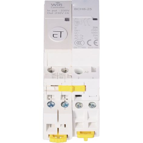 Interrupteur télécommandé WiFi 2NO 20A 230V contacteur basse tension maison intelligente domotique (1/5)