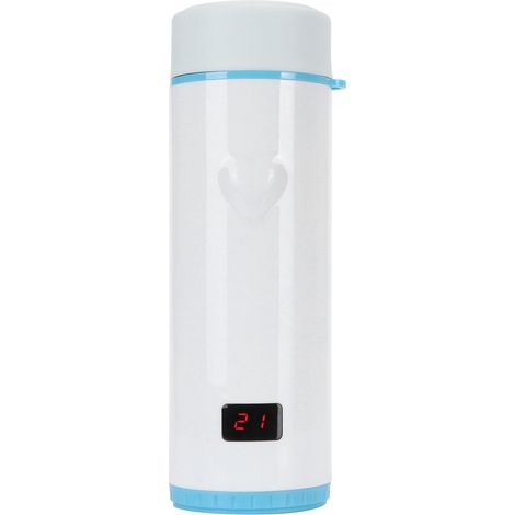 Bouteille d'eau intelligente LED 360ml avec écran numérique 3 températures de couleur - Bleu (1/5)