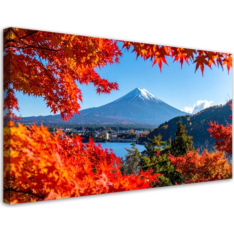 Wandbild Japanischer Berg Fuji Natur 80x40 cm (1/5)