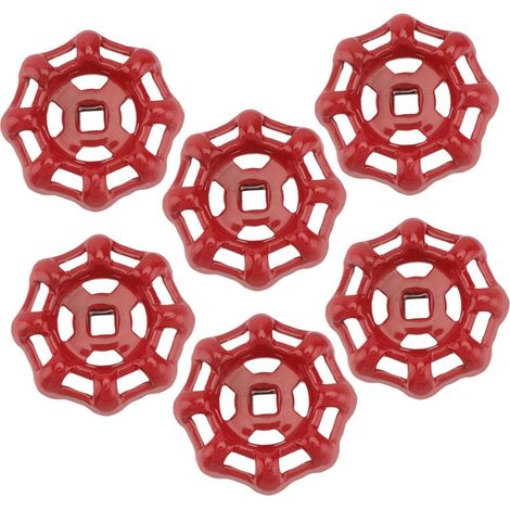 Poignée De Vanne En Fonte Rouge 6x6 Mm Broche (1/5)
