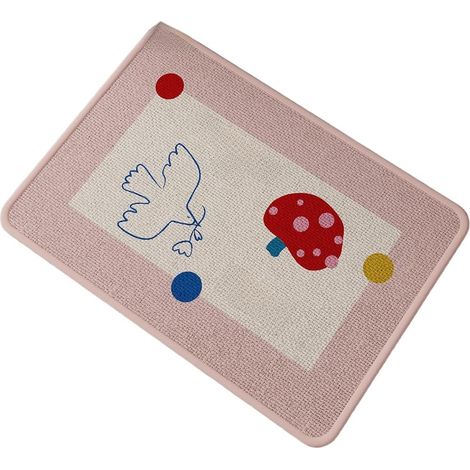 Soft, non-slip, quick-drying bath mat, pink, 40 x 60 cm (1/5)