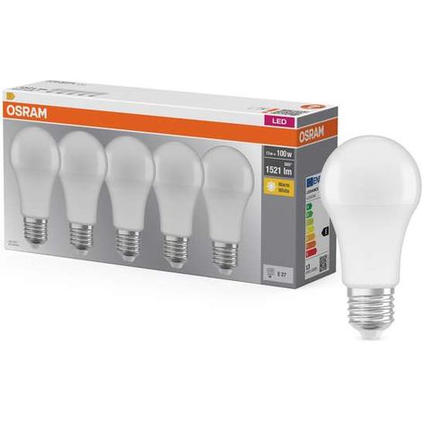 Osram Lampadina LED Goccia E27 13W 1521lm 2700K - Confezione da 5