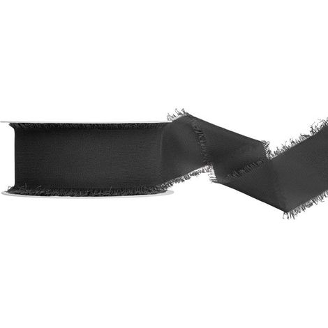 Nastro di chiffon, nero, 40 mm/10 m