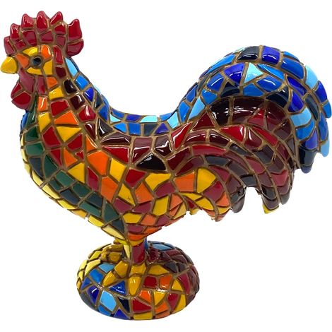 Mosaico in resina colorata Gallo L - Decorazione moderna