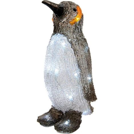 Eisvogel LED Acryl Figurine für den Außenbereich 17x16x33cm
