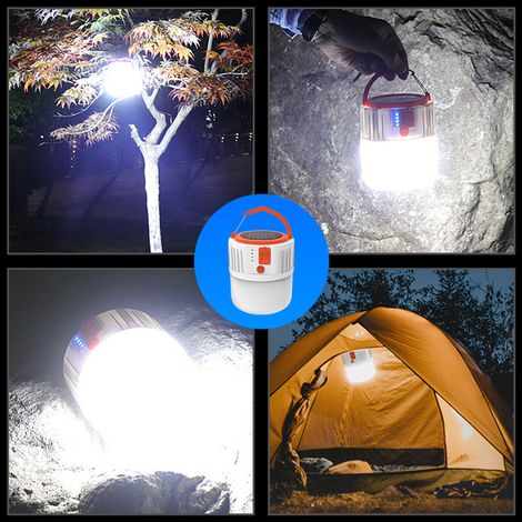 Wiederaufladbare Solar-Außenlampe, multifunktional und wasserdicht für Camping