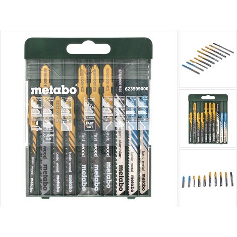 METABO Stichsägeblattsortiment - SP 10-teilig, für Holz+Metall+Kunststoffe (623599000)