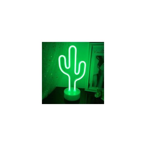 Leuchtschild mit Kaktusmotiv, dekorative LED-Neonleuchte, Nachtlicht für Kinder, beruhigendes Stimmungslicht, geeignet für Crezuo
