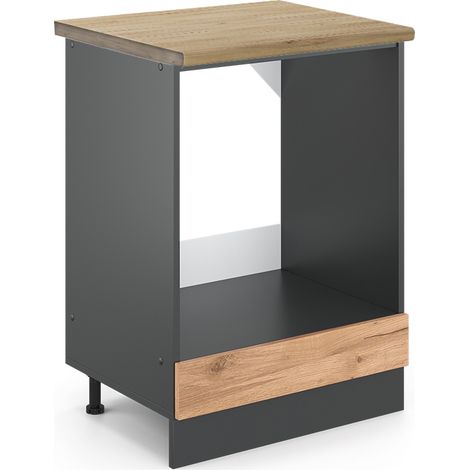Herdumbauschrank R-Line, Goldkraft Eiche, 60 cm , AP Eiche, Vicco