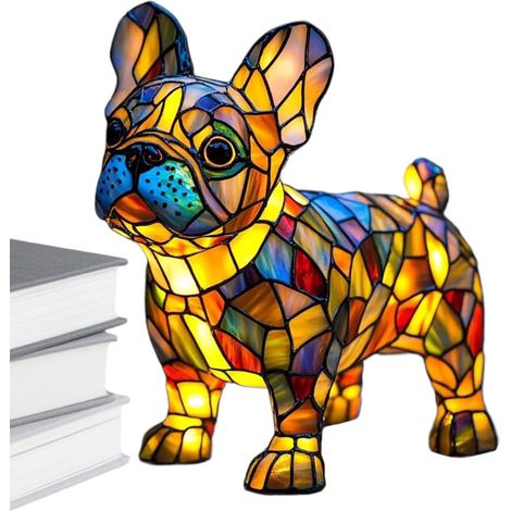 Lampe Chien - Mignon Vintage LED En Résine Décoration Pour La Maison - (1/5)