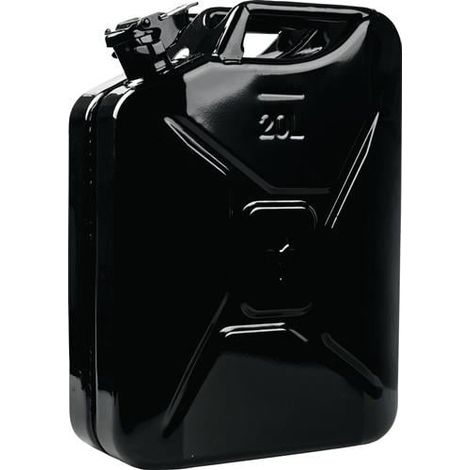 Bidón  de  combustible  20l  Negro  RAL  9005  Acero  0,9mm  L345xW165xH470mm  VALPRO (1/5)