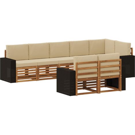 Set di divani da esterno 8 pz Poliestere vidaXL (1/5)