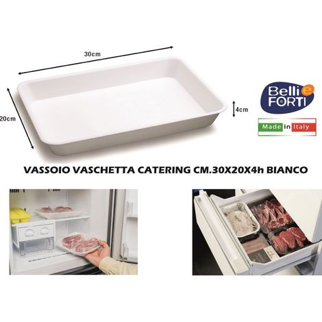 Vaschetta in plastica multiuso catering bianca 30 x 20 cm belli forti