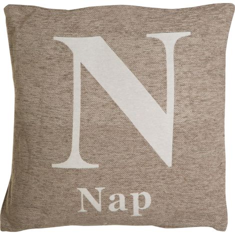 Premier Housewares Natural 'Nap' Words Cushion