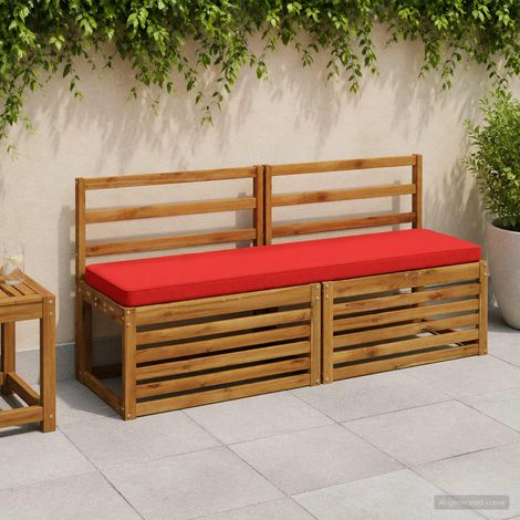 vidaXL 2-Piece Bench Cushions VUGHT 2 pcs 100% Polyester Red (1/5)