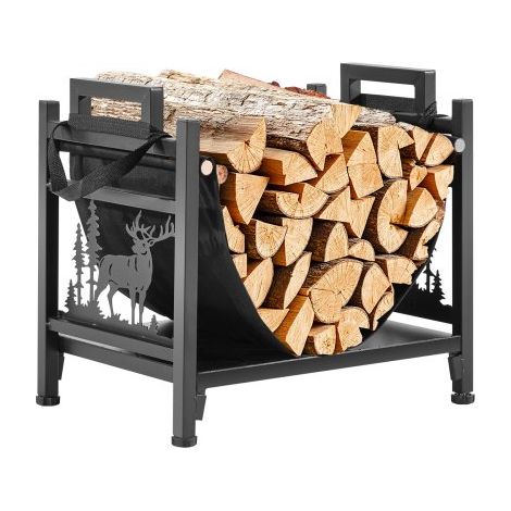 Support à bois de chauffage d'intérieur range-bûches incurvé 450 (1/5)