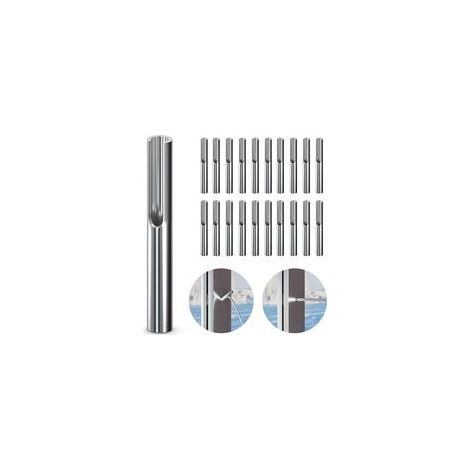 Lot de 20 câbles invisibles réglables en acier inoxydable 316 de 3,2 mm (1/8 po) pour poteaux d'angle et montants muraux en métal (1/5)