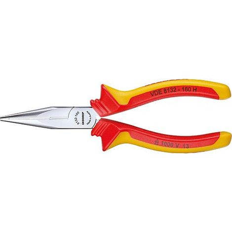 Pince plat ronde VDE GEDORE longueur 160mm (1/5)