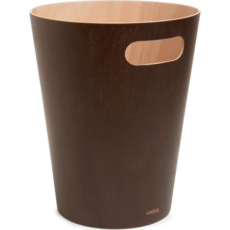 Umbra Woodrow Cestino della spazzatura, capacità 7,5 L, Faggio Europeo, Espresso (1/3)